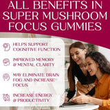 Auri Focus Mushroom Gummies on a wooden table