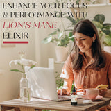 Auri Lion's Mane Mushroom Elixir packaging dimensions