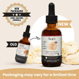 Auri Lion's Mane Mushroom Elixir side view showing packaging
