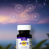 Aurite Saffron with Ashwagandha bottle with capsules spilled out