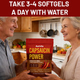 Aurivita Cayenne Pepper Softgels bottle back view