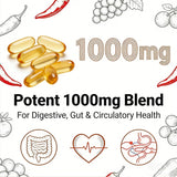 Aurivita Natural Capsaicin Softgels on a wooden table