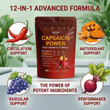 Aurivita Natural Capsaicin Softgels with a measuring spoon