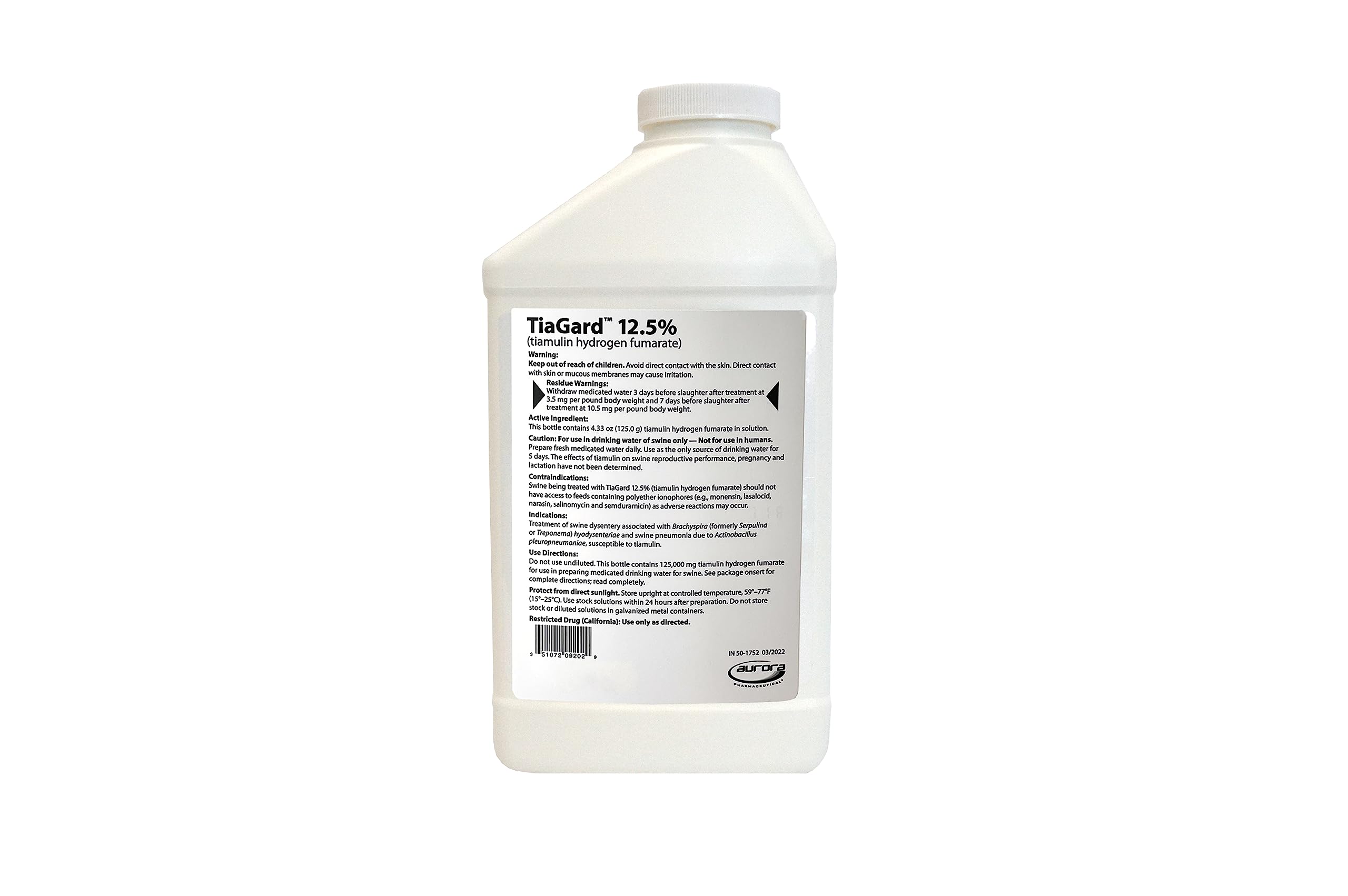 Aurora Pharmaceutical Blended Vitamin & Mineral Supplement 1000 mL bottle side view with label details