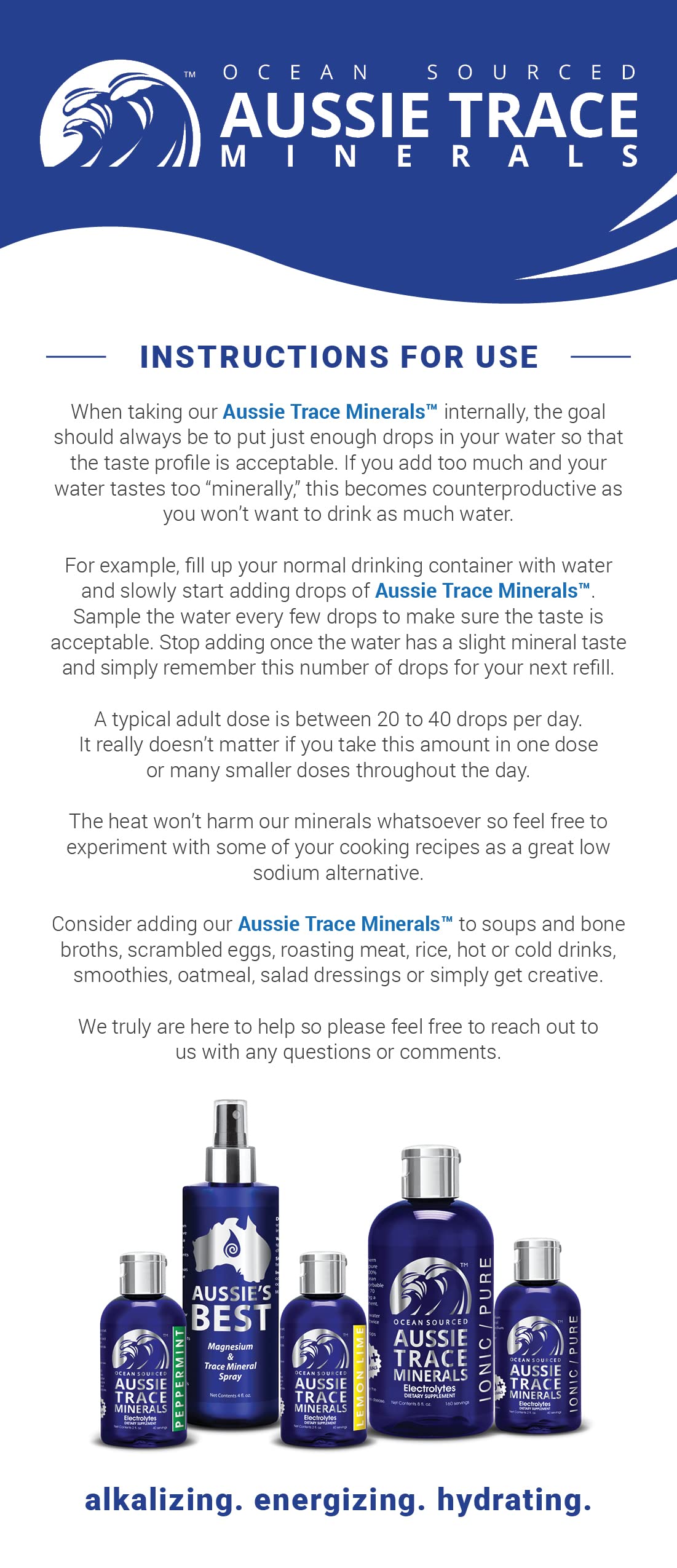 Aussie Trace Minerals Supplement lifestyle scene