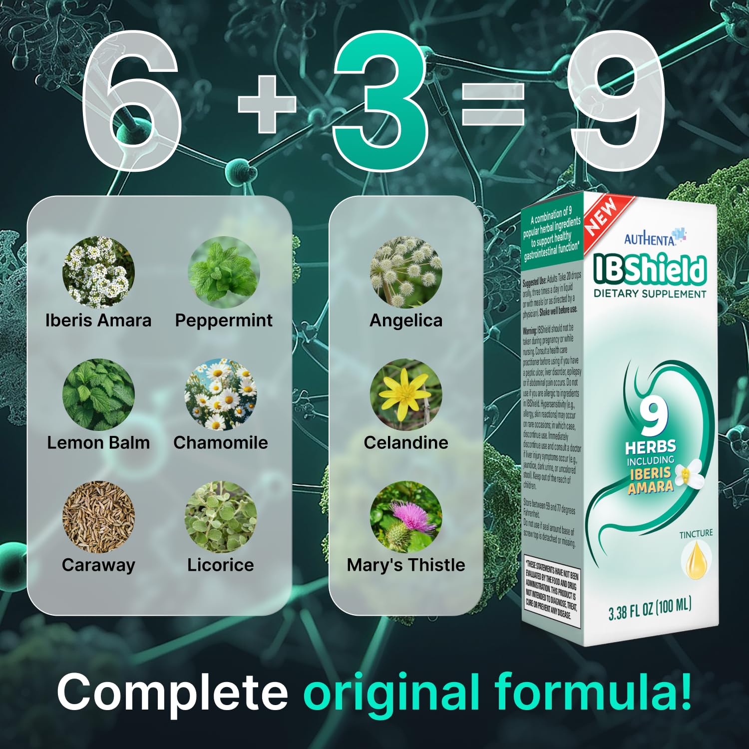 AUTHENTA Chamomile Herbal Supplement 200g side view