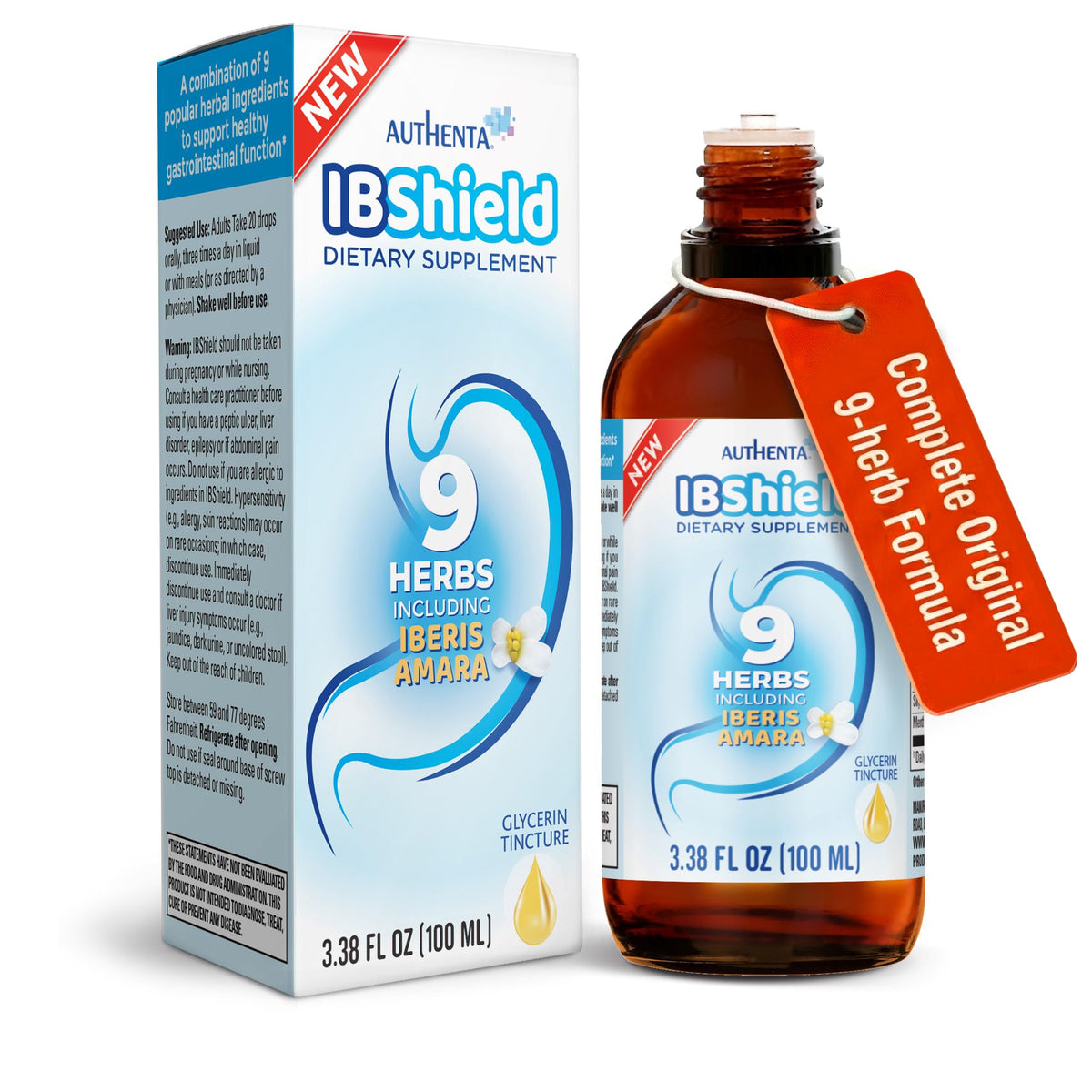 AUTHENTA IBShield Glycerin Chamomile daily Support 222g front view