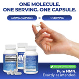 AUTHENTA NMN Supplement 600mg vegan capsule side view
