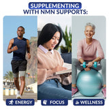 AUTHENTA NMN Supplement displayed with a glass of water