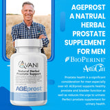Avani Health Prostate Support Supplement back view with nutritional information