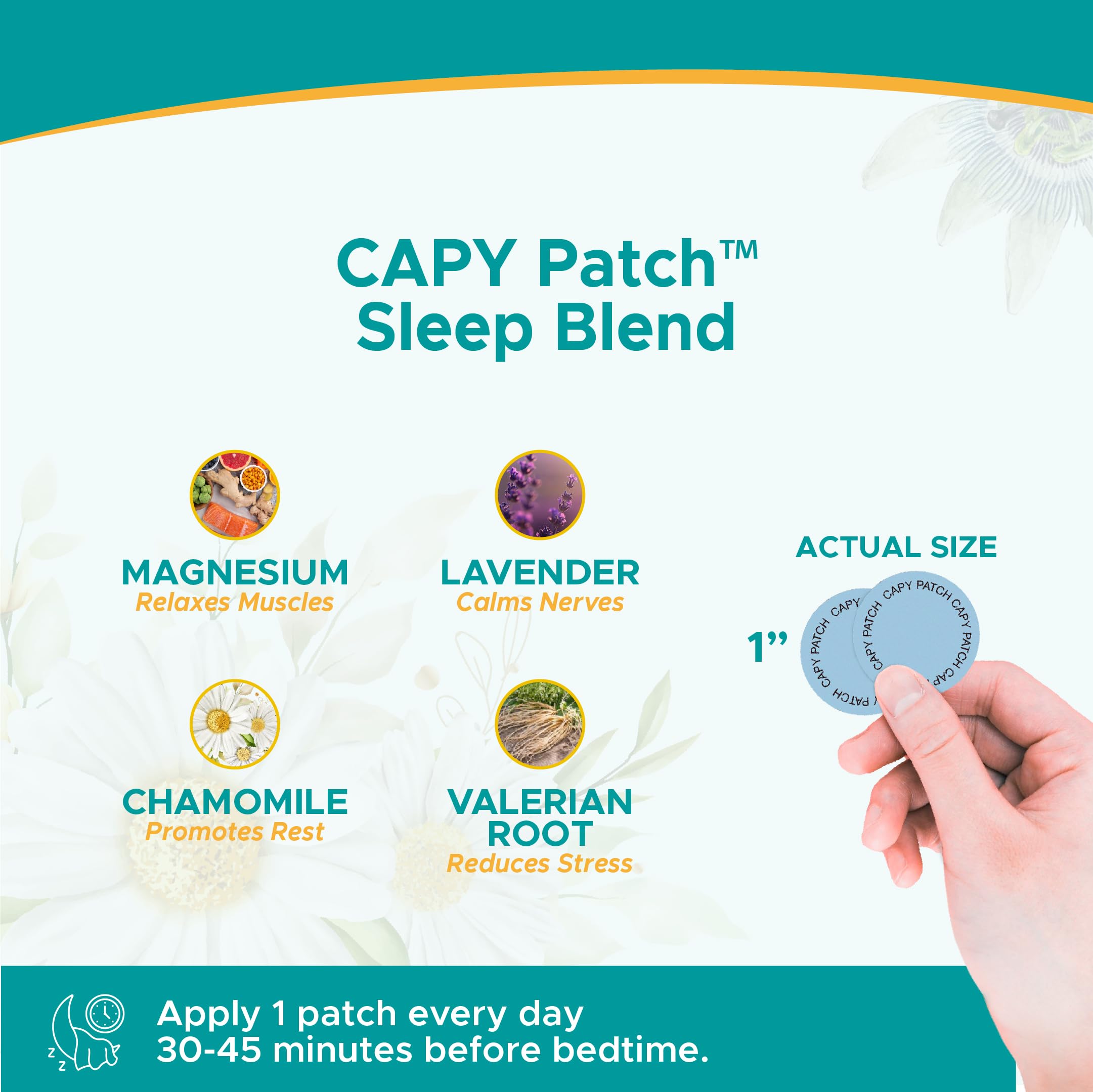 AVEELA Night Time Sleep Patch back view with instructions