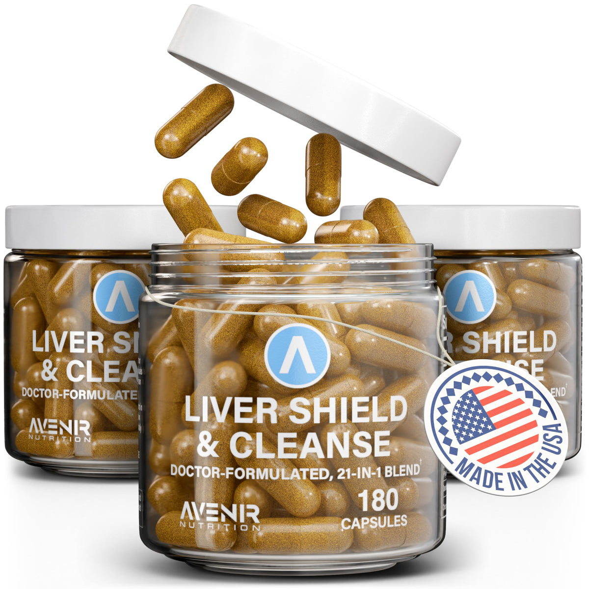 Avenir Nutrition Liver Shield & Cleanse 216g front view of packaging