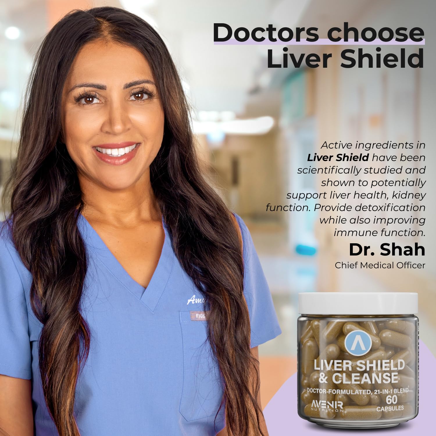 Avenir Nutrition Liver Shield & Cleanse 216g side view of packaging