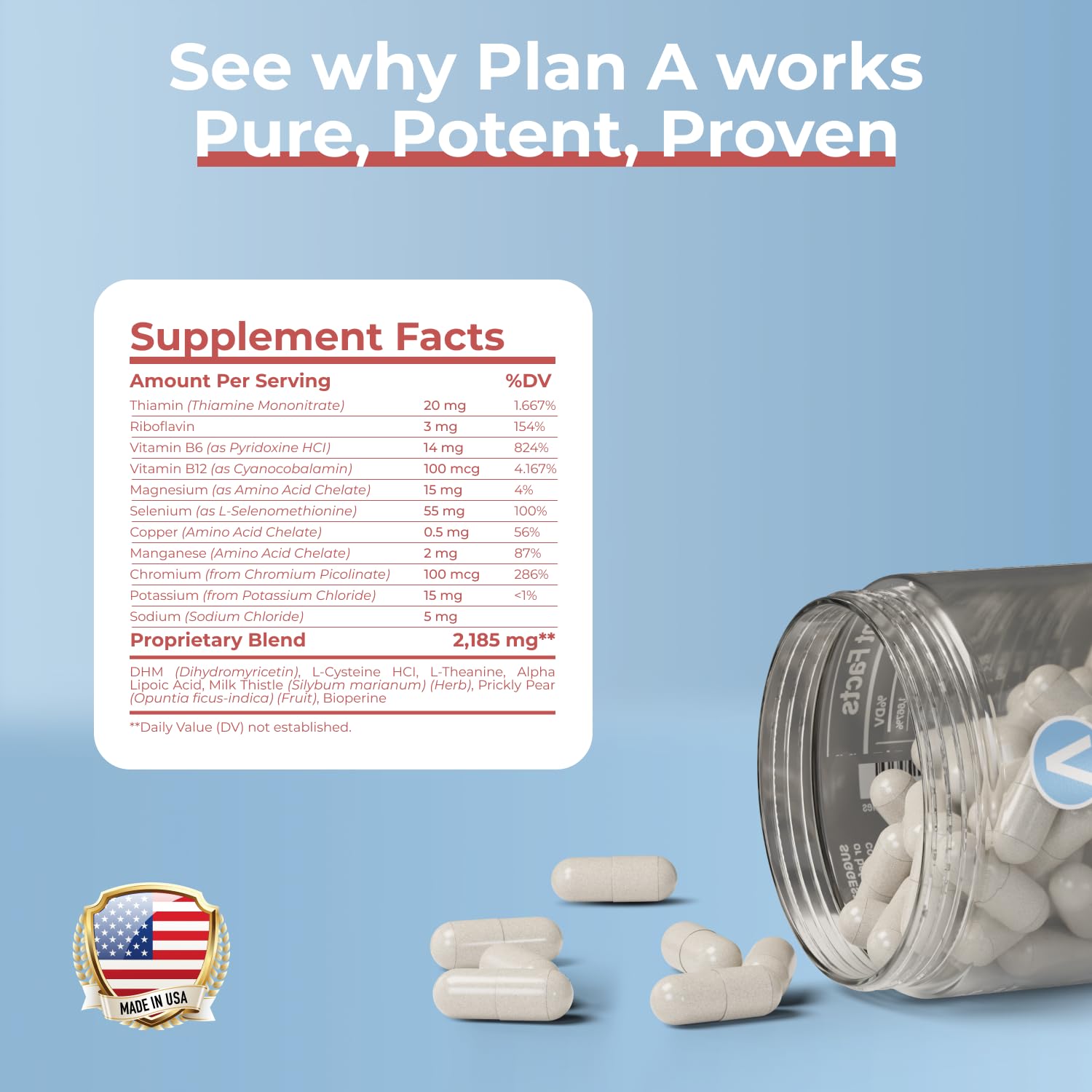 Avenir Nutrition Plan A Morning use Capsules 200g on a wooden table
