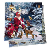 AVEVER Christmas Animal Santa Napkins close-up of design