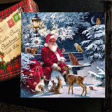 AVEVER Christmas Animal Santa Napkins with holiday decorations