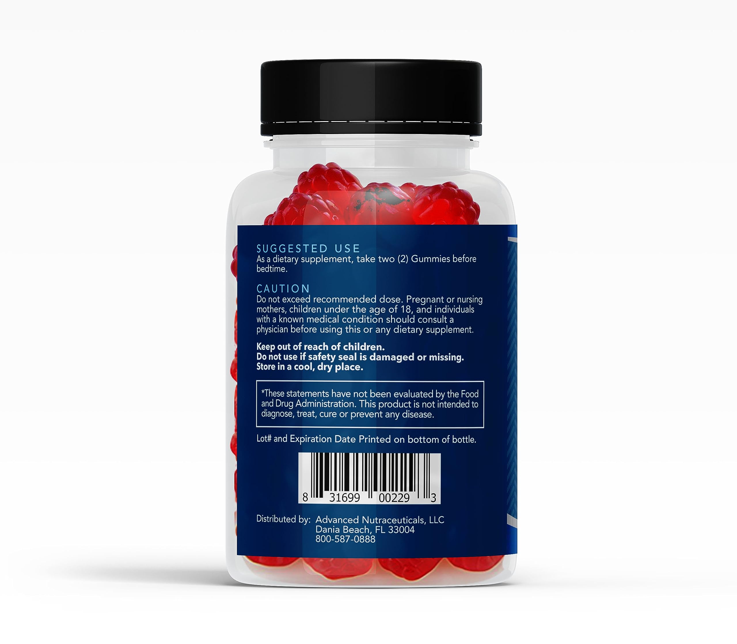 Avinol PM Sleep Gummies in a bowl showcasing their vibrant colour