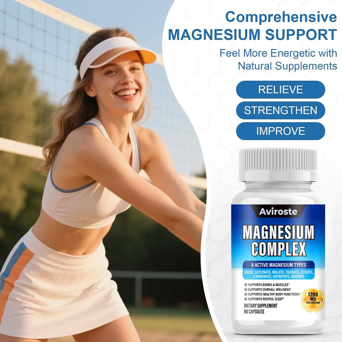 Aviroste Complete Magnesium Complex capsule close-up