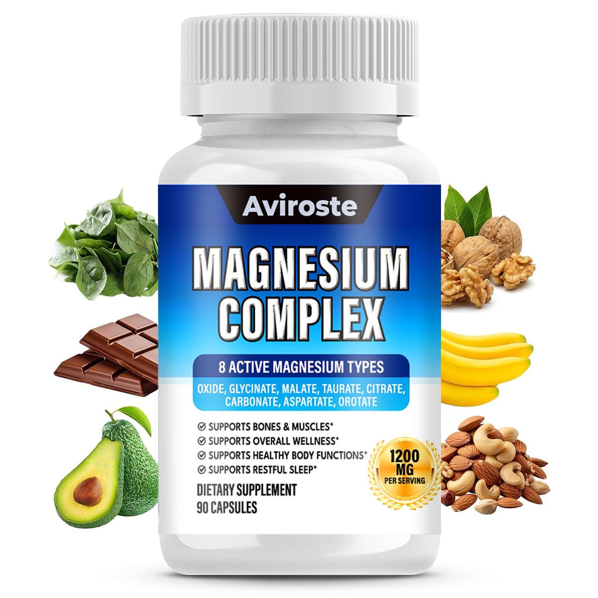 Aviroste Complete Magnesium Complex front view of packaging