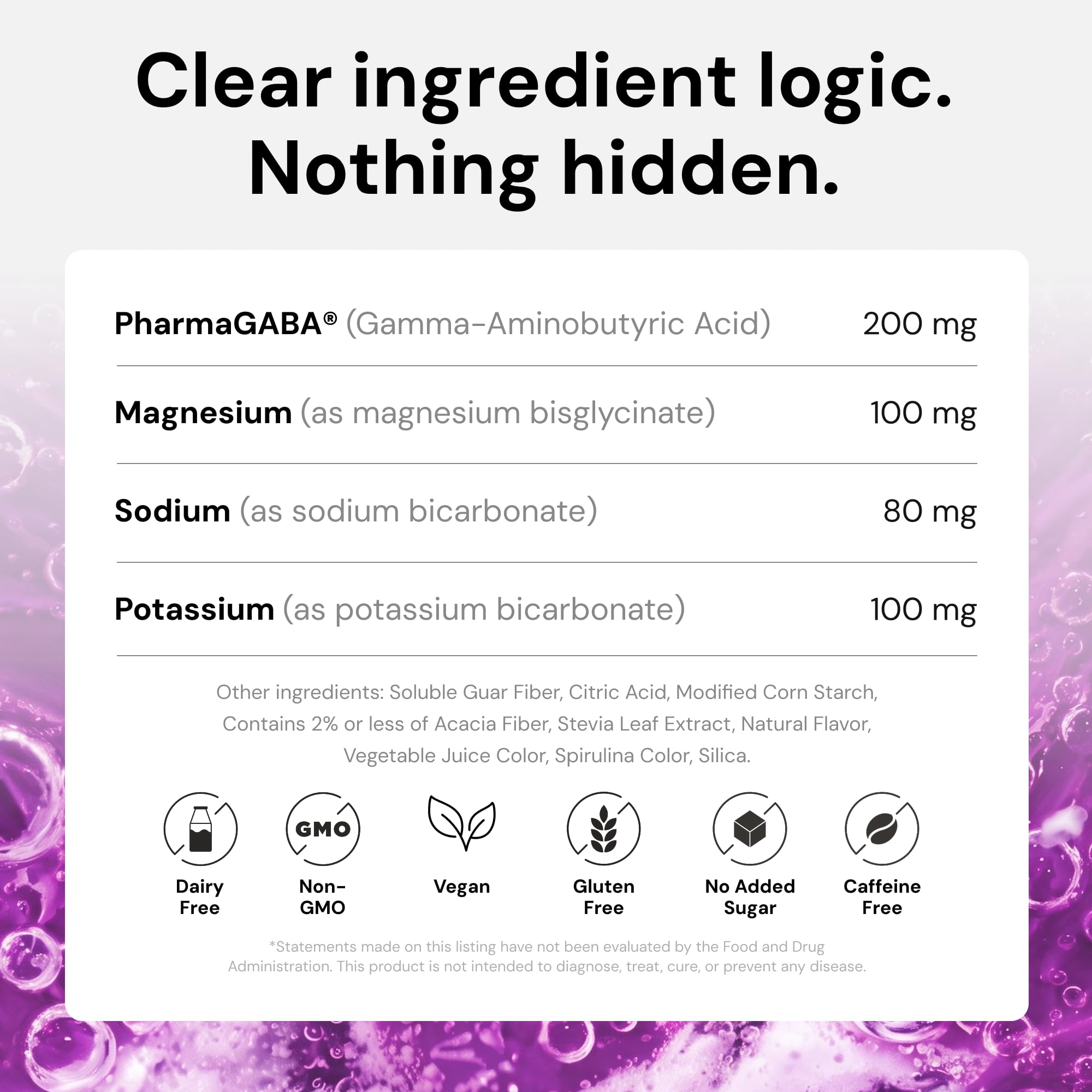 AVRO Calm BlackBerry Jasmine Drink Mix ingredients list