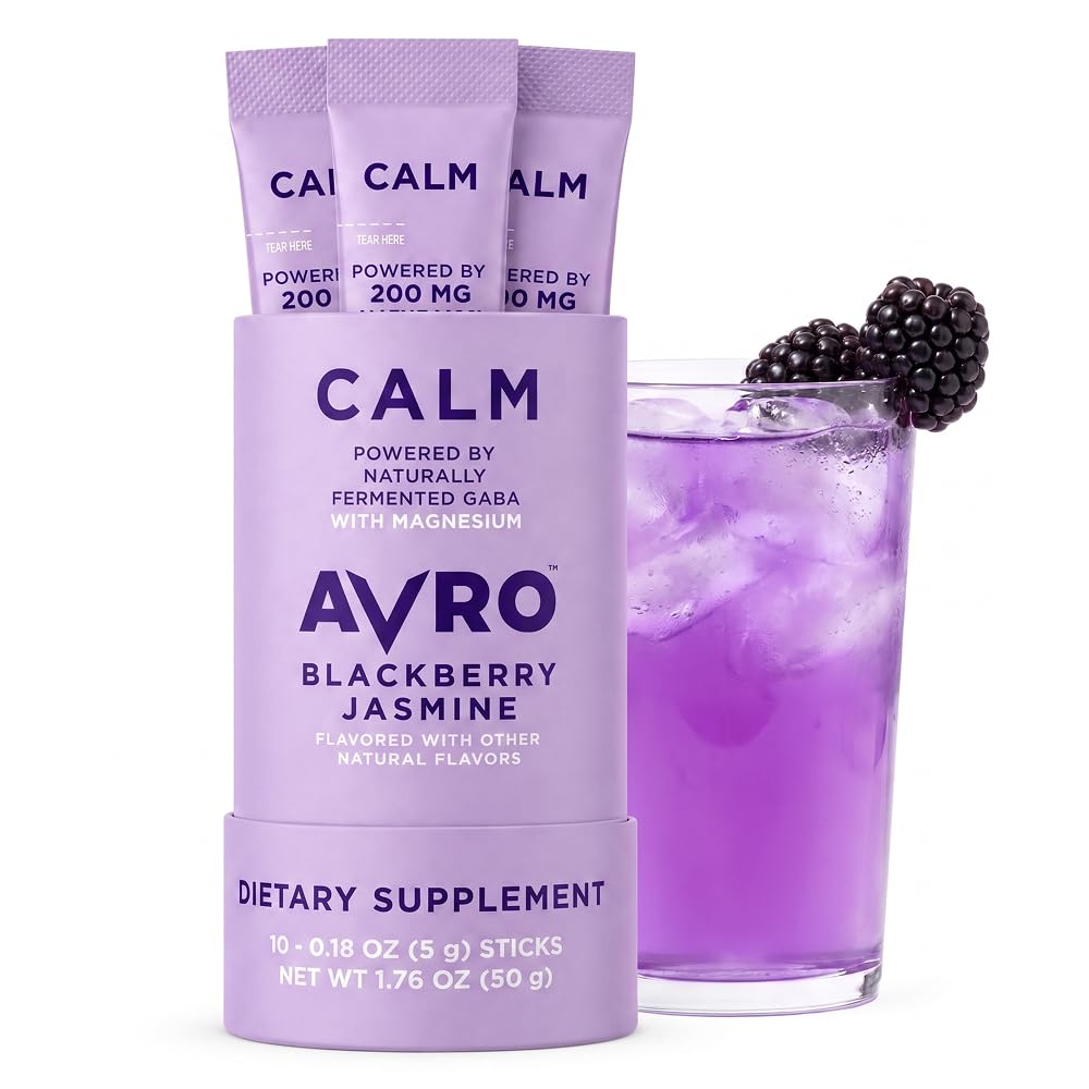 AVRO Calm BlackBerry Jasmine Drink Mix packaging front view