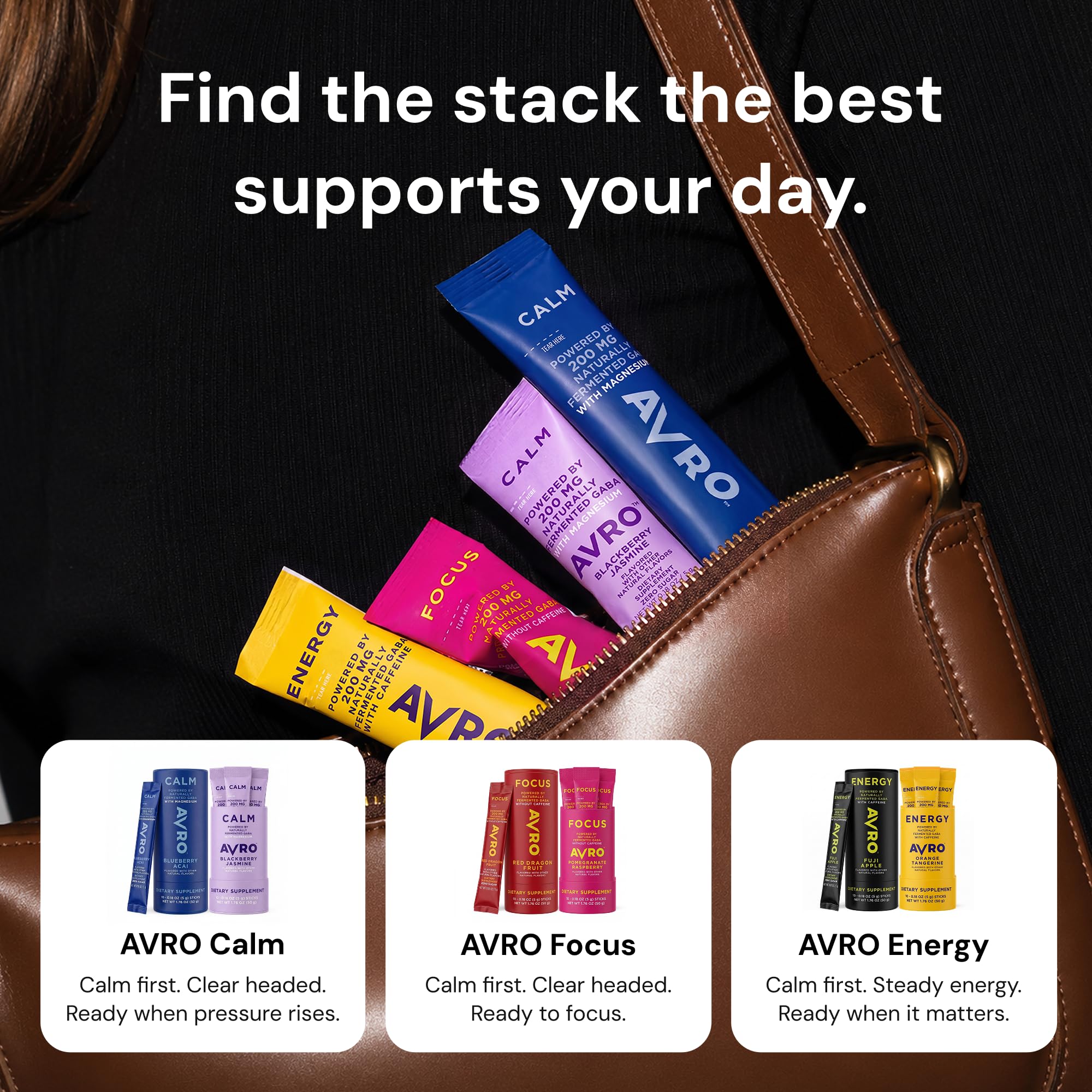 AVRO Calm Blueberry Acai Drink Mix lifestyle scene
