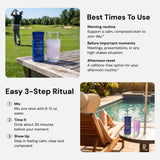 AVRO Calm Blueberry Acai Drink Mix on a kitchen counter
