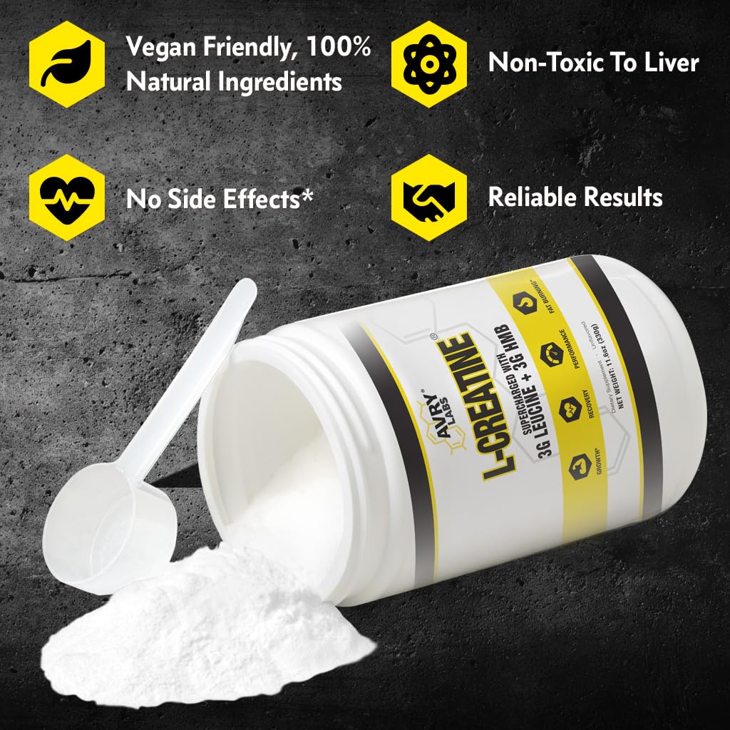 Avry Labs L-Creatine 399g scoop for dosage