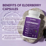Awjsde Elvera Elderberry Capsules on a wooden table