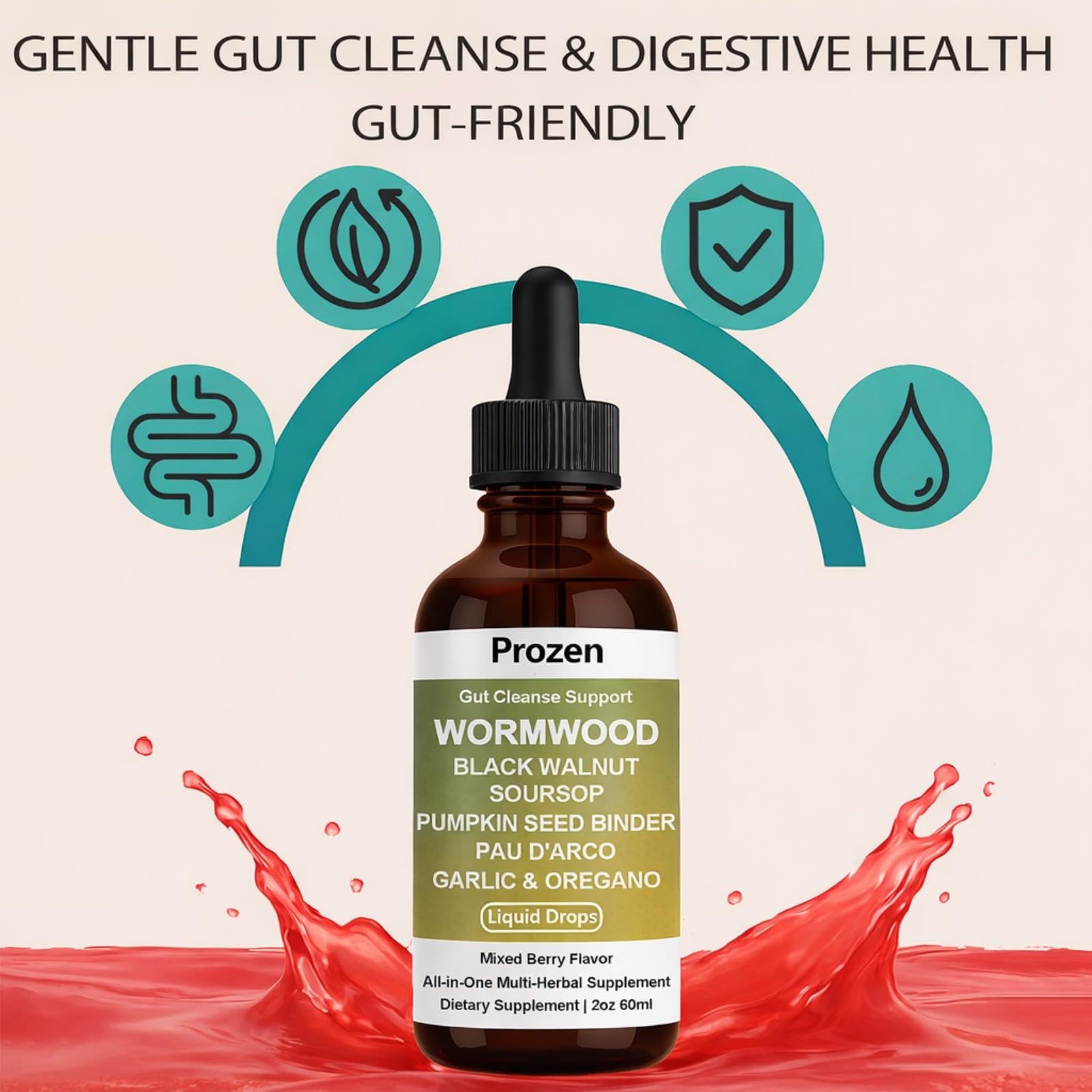 Awjsde Prozen Wormwood Gut Cleanser 132g liquid drops lifestyle scene