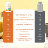 Awjsde Turmeric Curcumin Capsules 1000mg ingredients list