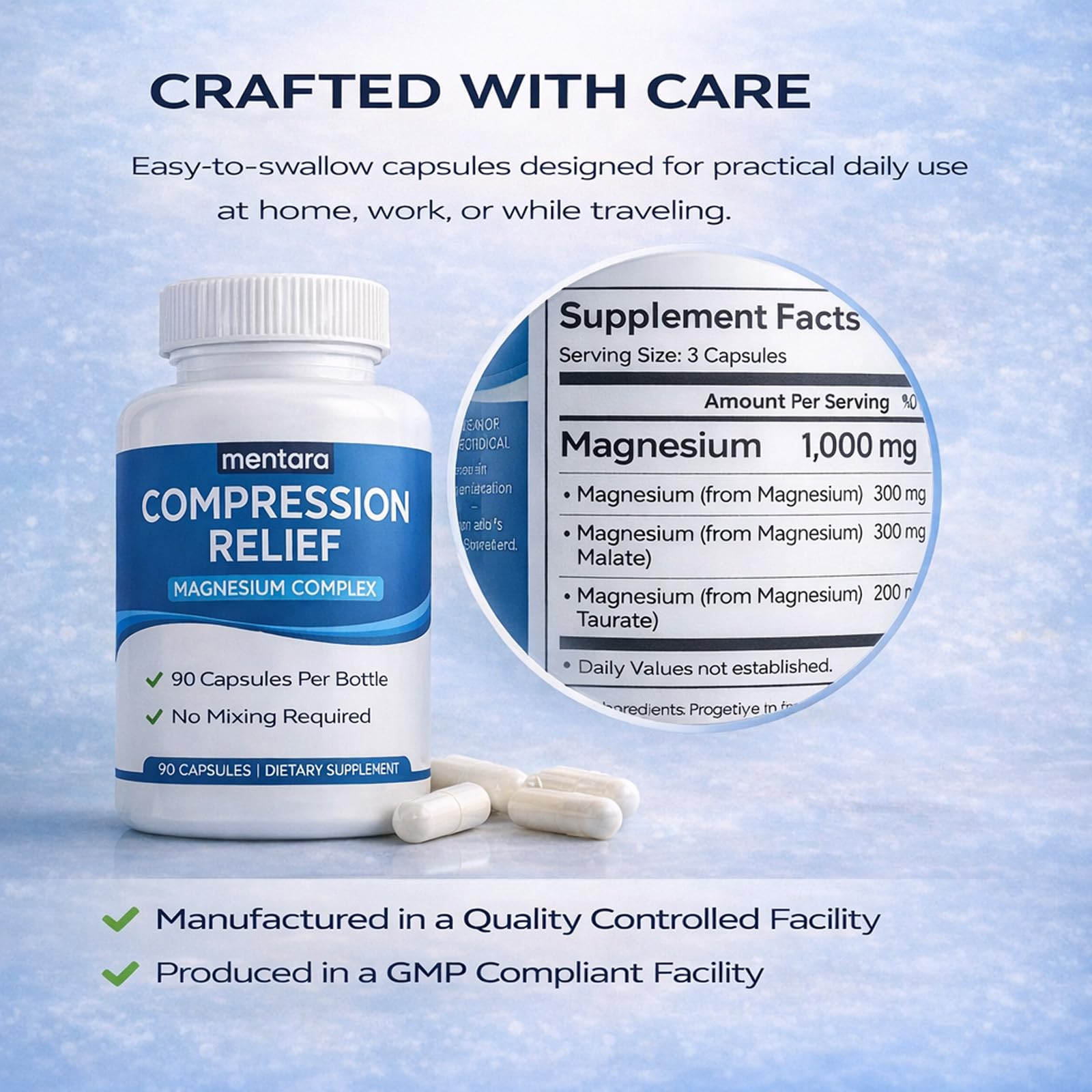 Awtse Magnesium Complex Supplement 90 Capsules product label close-up