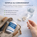 Awtse Magnesium Complex Supplement 90 Capsules with a glass of water