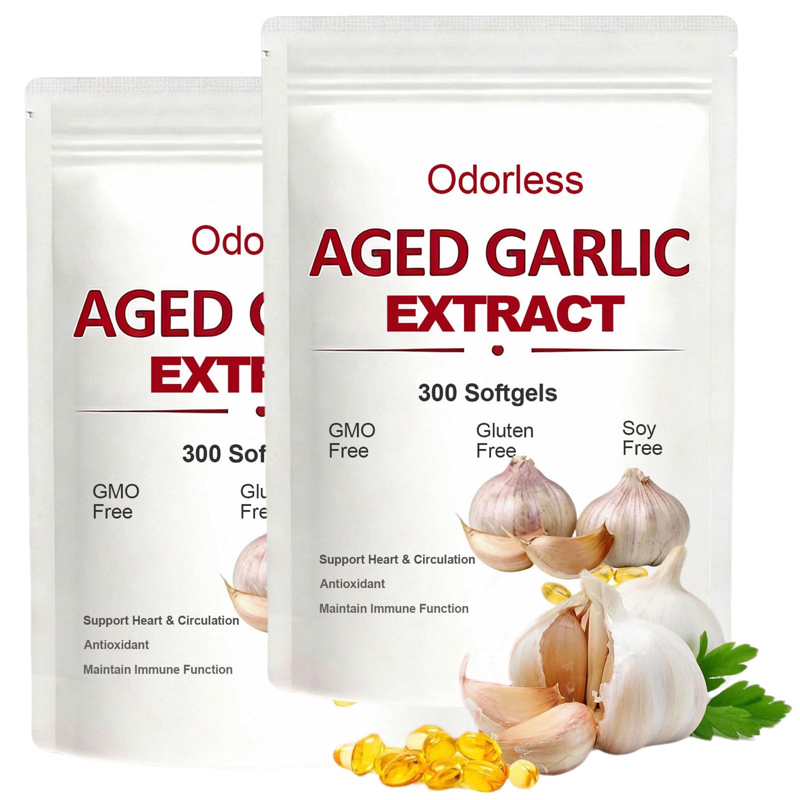 Axathibllu Odourless Aged Garlic Softgels front view
