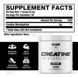 Axe & Sledge Basics Creatine 322g unflavoured powder back view