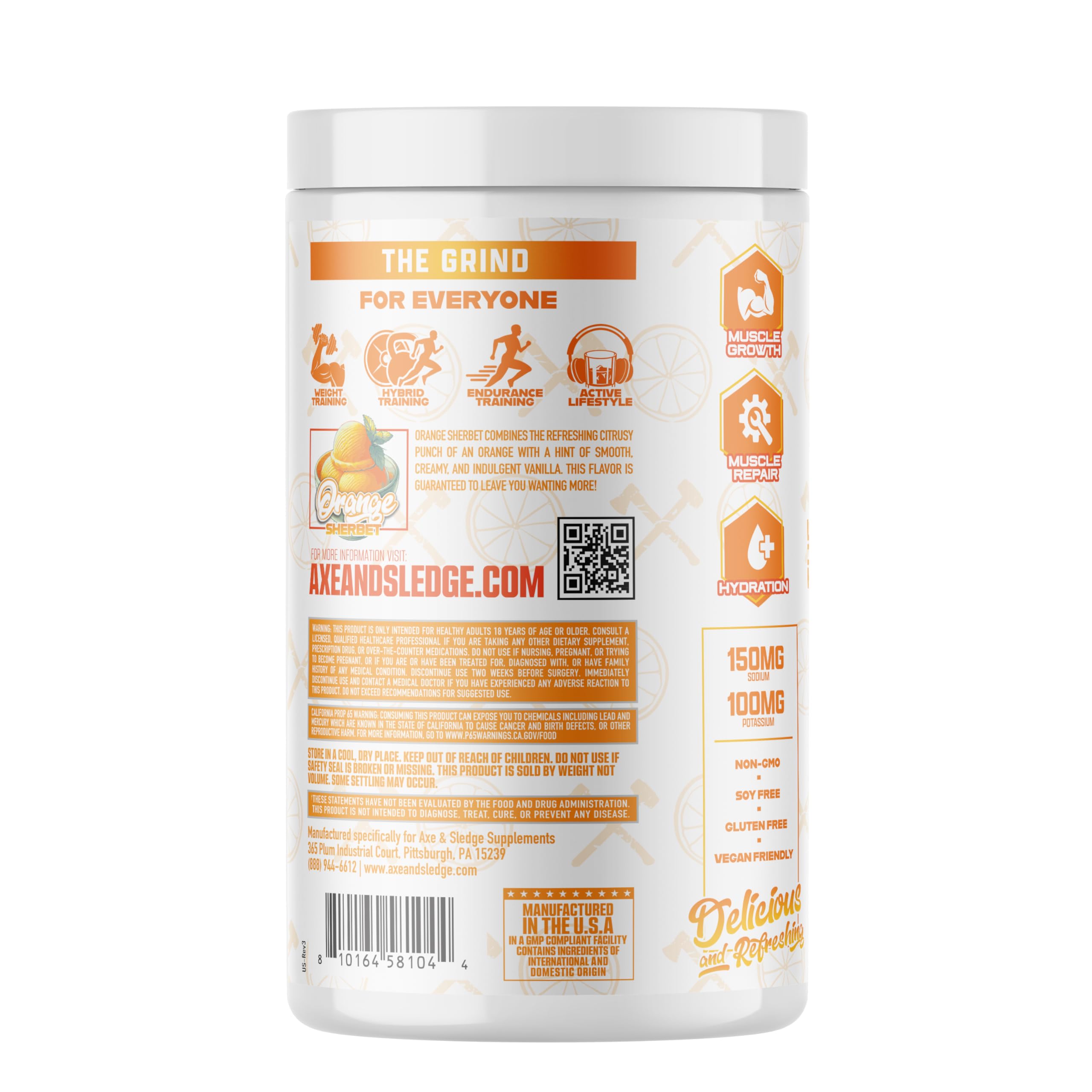 Axe & Sledge The Grind Essential Amino Acids 499g packaging