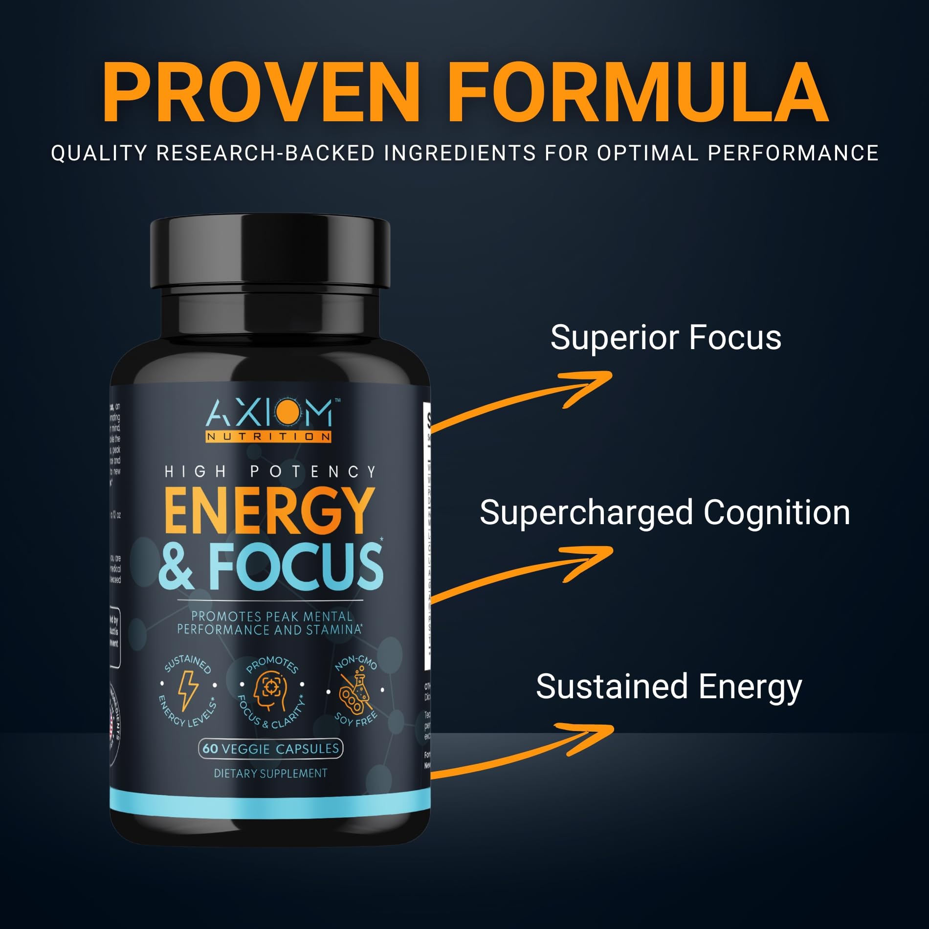 Axiom Nutrition Energy & Focus Blend 81g packaging