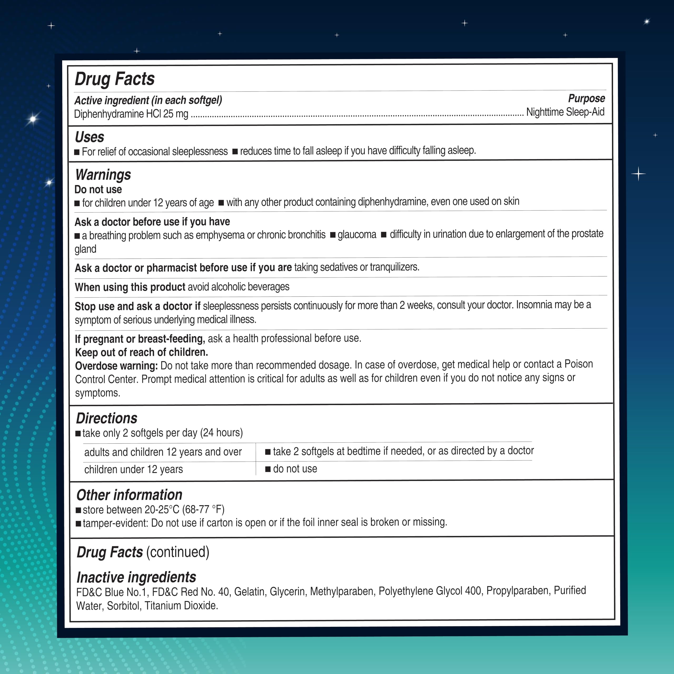 AXIV VroZzz Softgels back view with ingredient list