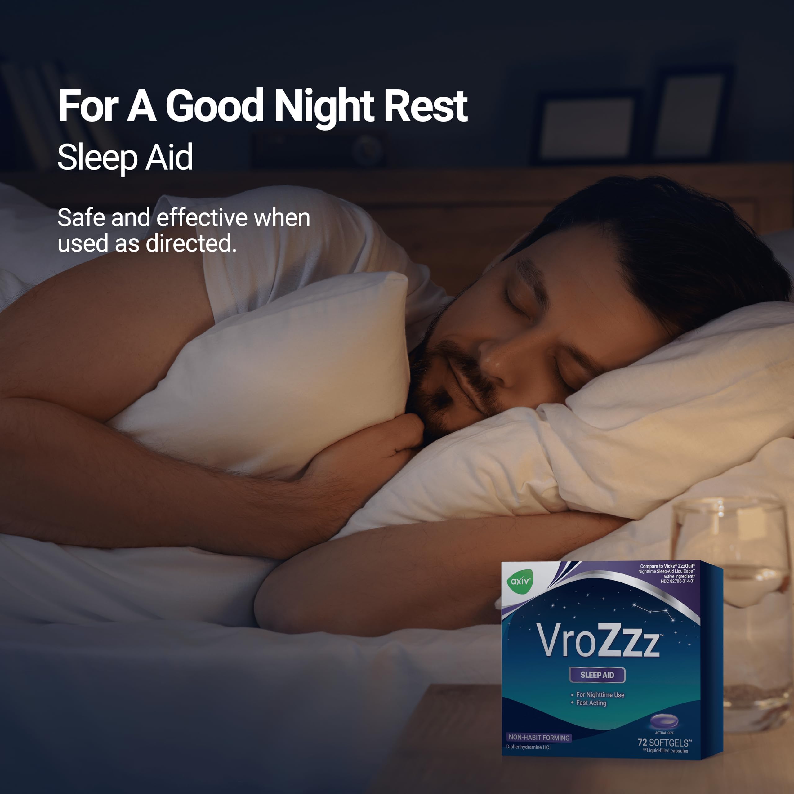 AXIV VroZzz Softgels packaging with dosage information