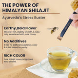 AYODH Shilajit Honey Sticks in a cup of tea