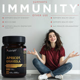 Ayorish Apricot Graviola Capsules back view with ingredient list