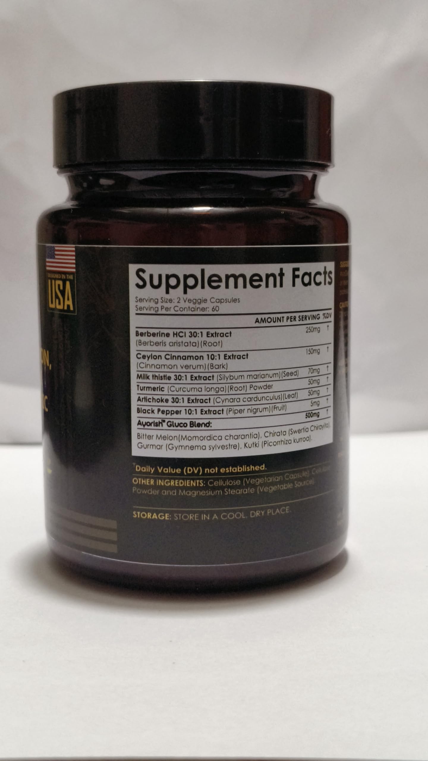 Ayorish Berberine Supplement on a wooden table