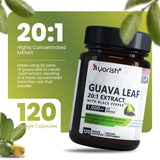 Ayorish Guava Leaf Extract Capsules with black pepper extract detail
