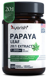 Ayorish Papaya Leaf Extract 1000mg supplement front view