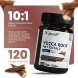 Ayorish Yucca Root Capsules 500mg capsules in hand