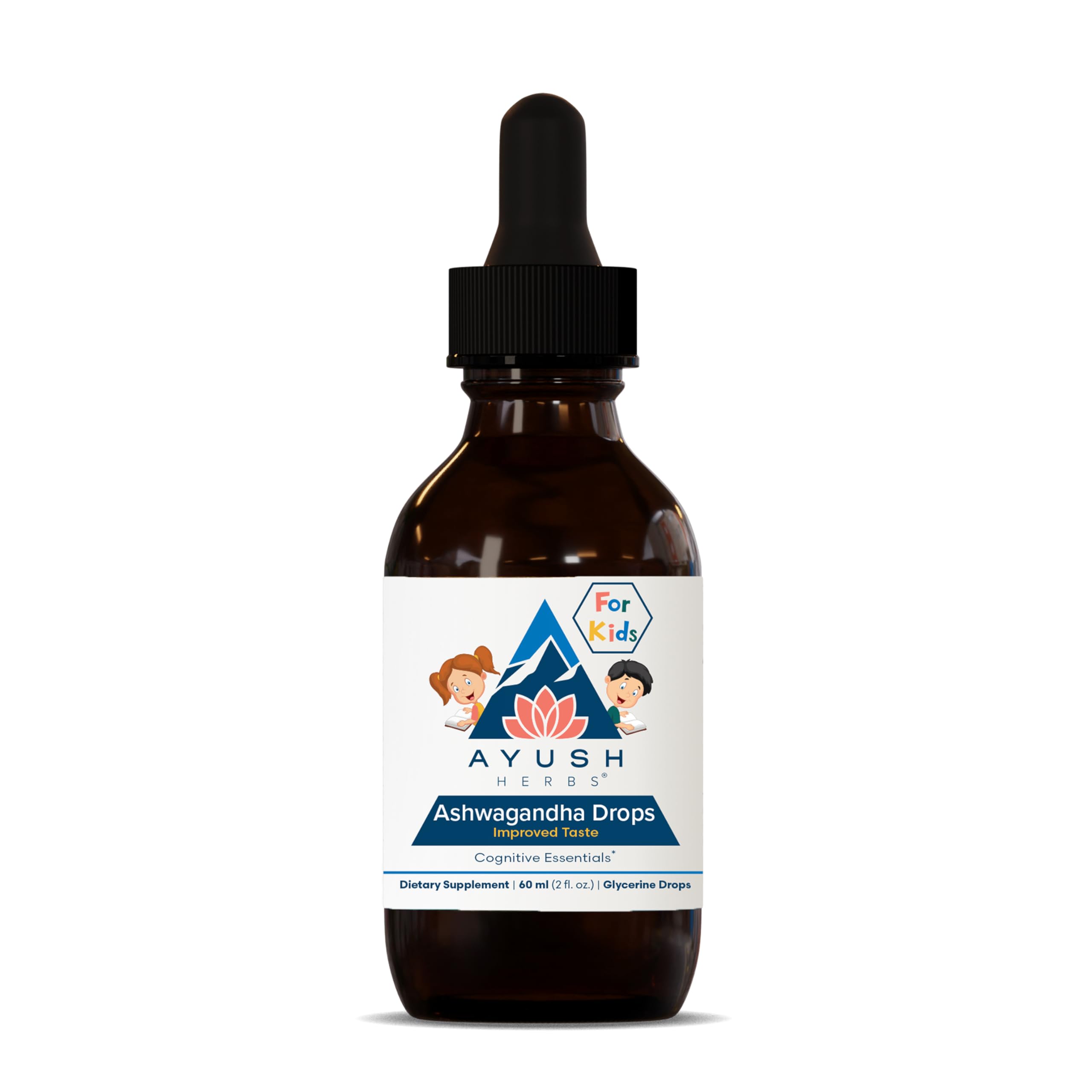 Ayush Herbs Ashwagandha Liquid Drops 500mg front view