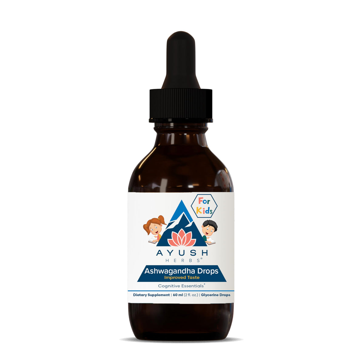 Ayush Herbs Ashwagandha Liquid Drops 500mg front view