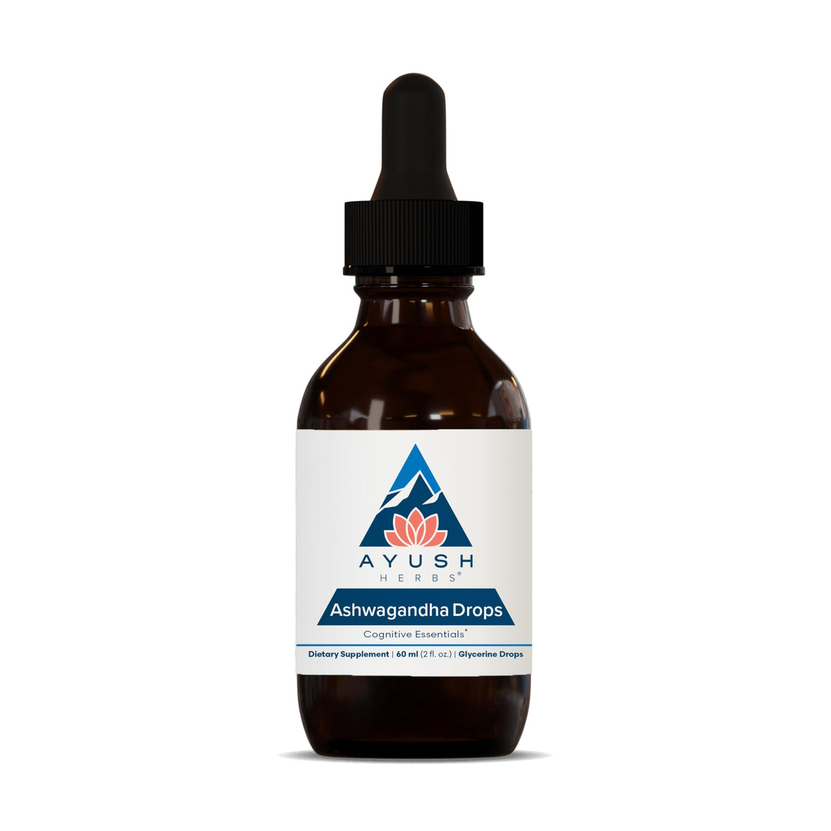 Ayush Herbs Ashwagandha Liquid Drops 500mg front view