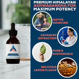 Ayush Herbs Ashwagandha Liquid Drops 500mg lemon flavour