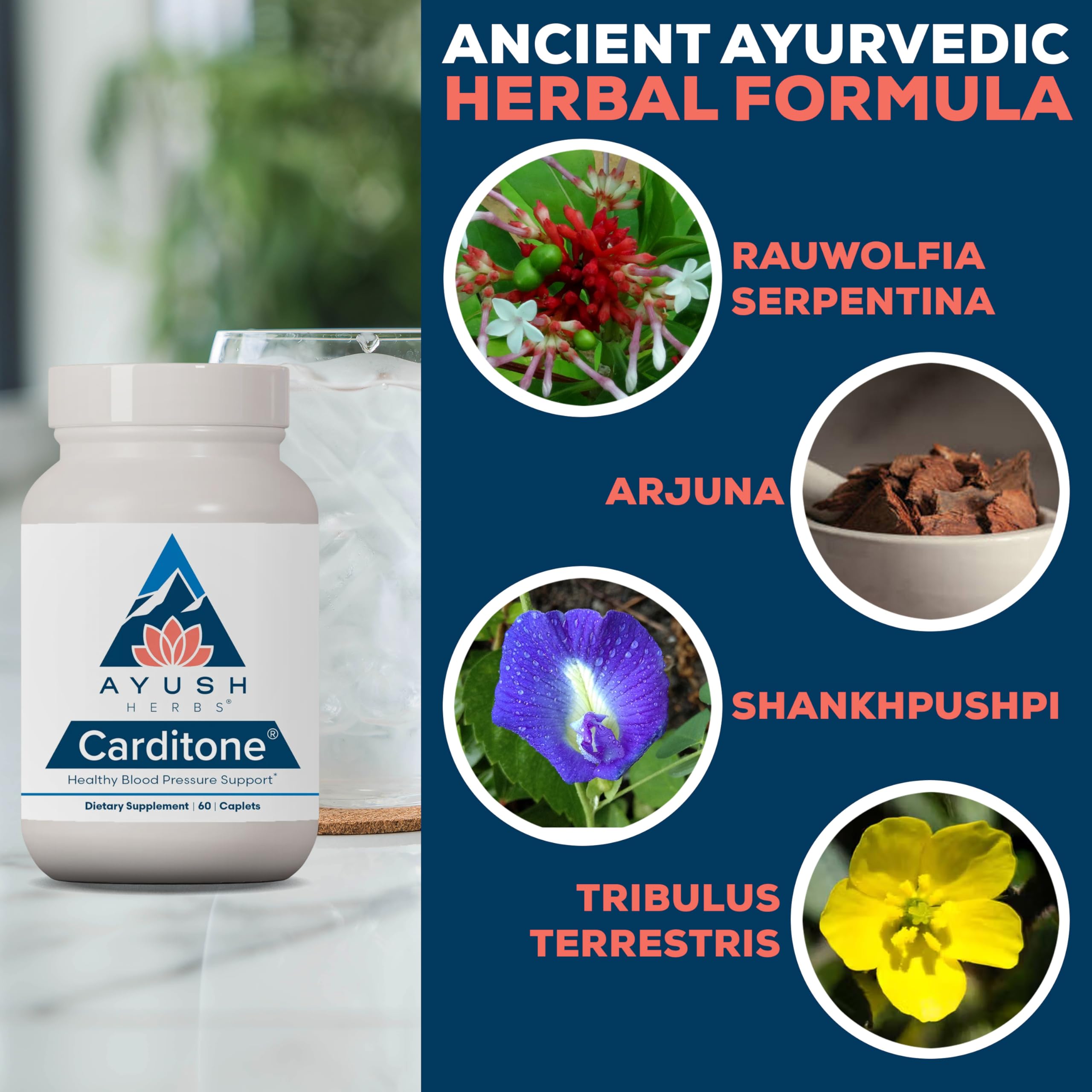Ayush Herbs Carditone ingredients list on the label